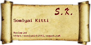 Somlyai Kitti névjegykártya